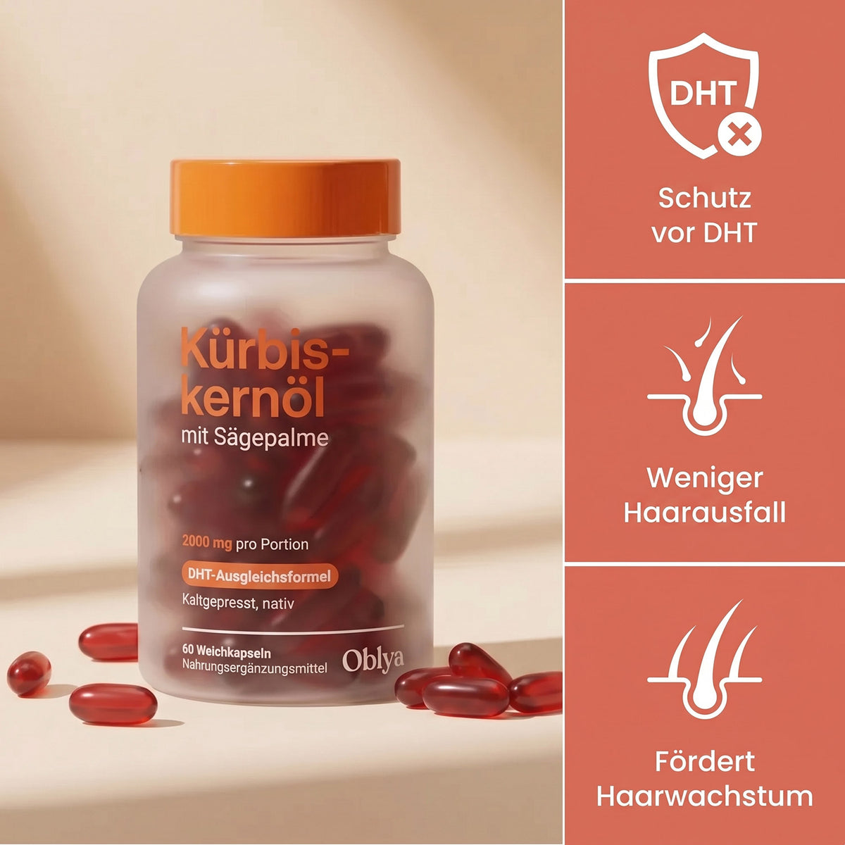Kürbiskernöl-Kapseln